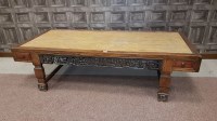 Lot 1099 - 19TH CENTURY CHINESE HARDWOOD BED with carved...