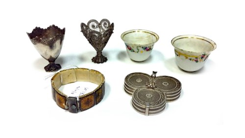 Lot 1154 - LOT OF PERSIAN SILVER including a trefoil...