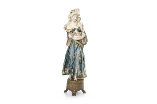 Lot 1208 - VIENNA PORCELAIN FIGURE OF A YOUNG LADY...