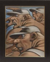 Lot 2225A - * PETER HOWSON OBE, TRIO oil on canvas, signed,...
