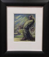 Lot 2289 - * PETER HOWSON OBE., ST FRANCIS mixed media,...