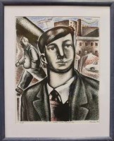 Lot 2292 - * PETER HOWSON OBE, MAN WITH CIGARETTE...