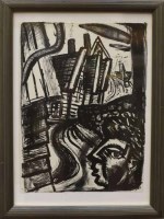Lot 2295 - * PETER HOWSON OBE, STAVANGER lithograph,...