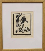 Lot 2304 - * WILLIE RODGER RGI, OFF, RED CARD woodcut...