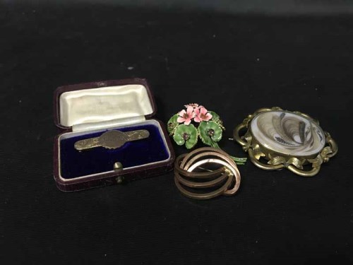 Lot 45 - LOT OF COSTUME JEWELLERY including some gold,...