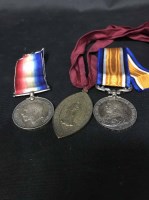 Lot 52 - THREE SERVICE MEDALS AWARDED TO SPR J. SLAVEN...