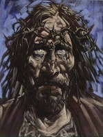 Lot 2304A - * PETER HOWSON OBE, CROWN OF THORNS pastel on...