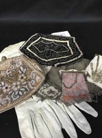 Lot 89 - LOT OF VINTAGE BEADED PURSES along with a pair...