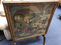 Lot 117 - FIRESCREEN WITH TAPESTRY PANEL
