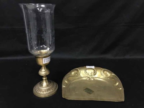 Lot 126 - VICTORIAN BRASS OIL LAMP modified for...