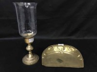 Lot 126 - VICTORIAN BRASS OIL LAMP modified for...