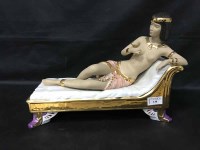 Lot 138 - CONTINENTAL FIGURE OF CLEOPATRA modelled...