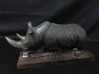 Lot 142 - AFRICAN SHONA STONE CARVED FIGURE OF A RHINO