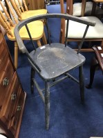 Lot 143 - CHILD'S CHAIR in the Windsor style