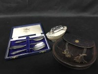 Lot 174 - LOT OF MILITARY COLLECTABLES including belts,...