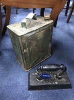 Lot 178 - BILLIARD TABLE IRON ALONG WITH VINTAGE PETROL...