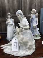 Lot 198 - LOT OF LLADRO AND NAO FIGURES (7)