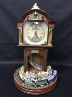 Lot 200 - FLYING SCOTSMAN CLOCK with model train on...