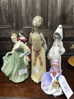 Lot 202 - LOT OF ROYAL DOULTON LADIES AND LLADRO FIGURES...