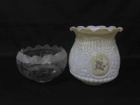 Lot 247 - LOT OF GLASS WARE AND CERAMICS including oil...