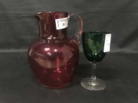 Lot 313 - LOT OF VICTORIAN COLOURED GLASS WARE
